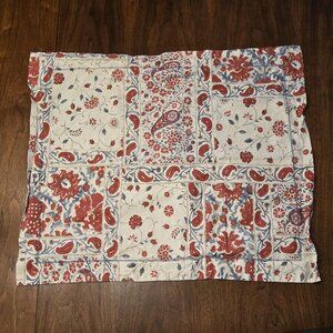 Ralph Lauren Kelsey standard pillow sham overlap rust blue cream batik